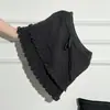 La popular falda midi de punto acanalado de color blanco roto de cintura alta en línea A con cordón para mujer de este año, estilo dulce y picante de otoño, falda corta tipo pastel adelgazante