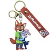 Llavero de Animales Locos de Dibujos Animados Transfronterizo Muñeco de Goma Blanda de PVC Llavero Colgante de Mochila de Gama Alta DIY