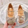 Zapatos de Cristal para Niños Zapatos de Princesa para Niñas Nuevo Estilo Primavera 2026 con Vestidos de Noche Mocasines Brillantes Zapatos de Cuero para Bebé