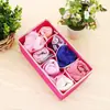 Caja de almacenamiento para ropa interior color rosa beige de cuatro piezas caja de almacenamiento de tela para calcetines caja de almacenamiento para sujetadores 6 compartimentos 7 compartimentos 8 compartimentos 2