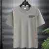 Fabricante Original Verano Seda de Hielo Secado Rápido Manga Corta Moderna Delgada Holgada Deportiva Versátil Camiseta de Manga Corta para Hombre