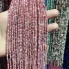 Corte cristal de mil caras cuentas sueltas 3 mm piedra natural pulida agujero recto cuentas sueltas para pulsera collar DIY en stock venta al por mayor