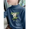 Camiseta Térmica de Forro Polar para Ropa Interior Otoño/Invierno 2026 Camiseta de Manga Larga Top Cálido Infantil Cuello Semi-Alto para Niños Ropa Infantil Versátil