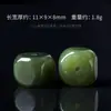 Acessórios de jade Hetian, tubo curvo, design "peixe abundante", corrente para clavícula, pingente de lótus, colar de jade, pingente de jade, joias para homens e mulheres