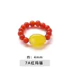 Jingdong Joias Anel de Cristal Natural Estilo Nicho High-End Anel Elástico de Bola Redonda para Mulheres Anel Pequeno da Moda
