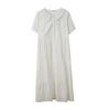 Ropa Inno Tallas Grandes para Mujer Estilo Academia Vestido con Cuello de Muñeca Artístico Estilo Bosque de Verano Vestido Largo Adelgazante 142139