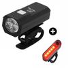 Farol e Lanterna Traseira para Bicicleta com Carregamento USB Transfronteiriço Luz de Alta Luminosidade para Ciclismo Noturno Mini Iluminação para Bicicleta Infantil