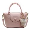 Bolsa balde portátil de alta qualidade estilo coreano casual para o dia a dia, mais vendida na primavera, padrão tecido, contraste de cores, combina com tudo, bolsa transversal para mulheres