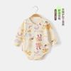 Ropa de escalada para recién nacidos, de algodón puro, sin huesos, tipo A, de manga larga, para niños y niñas en otoño e invierno.