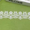 Ribete de encaje floral bordado soluble en agua blanco de 4.8 cm, accesorios para textiles del hogar, material decorativo de bordado de seda de leche