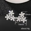 Pendientes de flores Cao Shi, temperamento femenino, pendientes a juego diarios para dama, con incrustaciones de circonitas, pendientes brillantes