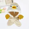 Conjunto de 3 Peças Urso Chapéu e Cachecol Pai-Filho Tudo-em-Um Crianças Bebê Pelúcia Grossa Fofa Cachecol e Luvas