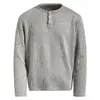 Camisa Henleya de Manga Larga para Hombre Estilo Retro Negro y Blanco Textura Fina Rayas Verticales Cómoda Para Capas Otoño e Invierno Camiseta Casual de Moda