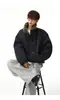 Zuo Shan Diao Chaqueta con Capucha de un Solo Botón con Cuello Decorativo de Piel Otoño Nuevo Pareja Simple Cálida Holgada Casual Abrigo