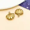 Acero inoxidable al vacío electrochapado color oro acero hueco estrella de mar, caballito de mar, caracola, pez tropical colgante accesorios para joyería DIY
