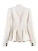 Ropa de Mujer Transfronteriza 2026 Nuevo Estilo Europeo y Americano Moderno y Elegante Blazer con Cintura Definida Adelgazante Dobladillo Chaqueta para Mujer 2494/491