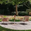 Mesa e Cadeira de Jardim à Prova d'Água Protetor Solar Orvalho Pequena Varanda Lazer Cadeira de Rattan Conjunto de Três Peças Combinação de Mesa e Cadeiras de Rattan para Exterior