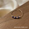 Joyería Chenmo Anillo Vintage de Estilo Étnico de Lapislázuli Hecho a Mano Nicho de Alta Gama Anillo Vintage para Mujer
