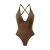 Body Zeriluna com Decote em V Profundo, Sensação de Pele Nua, Macio, Respirável, Amigo da Pele, Confortável, Simples, Para o Dia a Dia, Multicor, Roupa Personalizada