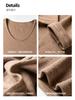 Camiseta de Punto Grueso con Cuello en V de Manga Larga para Mujer, Imitación Cachemir, Otoño e Invierno, Cepillada, Espesada, Camiseta Interior de Terciopelo Alemán, Top Casual Versátil