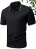 Nueva Camisa Polo de Verano para Hombre con Cuello, Mangas Cortas, Top Deportivo Casual para Golf, Camiseta de Manga Corta con Bloques de Color