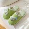 Pantuflas de Felpa de Algodón con Pelo de Conejo de Zanahoria para Mujer, Lino Invierno Uso en Casa Interior, Pantuflas Engrosadas Otoño e Invierno para Hombre