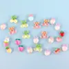 Melocotón Fresa Piña Cereza Accesorios DIY Adornos de Resina Materiales Funda para Teléfono Llavero Colgante Pinza para el Cabello Cuentas