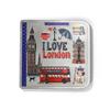 Imanes para Refrigerador Refractivos Personalizados, Souvenirs Turísticos de Londres, Pegatinas Magnéticas Personalizadas Estilo Británico con Graffiti
