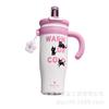 Taza Termo Personalizada de Acero Inoxidable 316 para Mujer con Buen Aspecto Mango de Cerámica Vaso para Hielo Pajita para Coche Vaso para Agua Fría