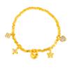 Pu Zuojiu no se decolora Sha Jin Tuo Estrella Oro Roto Pulsera Pulsera Tejida a Mano con Cuentas Mujer