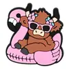 Decoración Plana de Animales de Dibujos Animados Transfronteriza Tamaño Pequeño Pinza para el Cabello Accesorios de Joyería DIY Parche Lindo de Flamenco de Goma Suave PVC