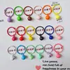 Chaveiro de Contas Tira de Silicone Corda de Couro Pingente Acessórios de Metal Argola de Aço Fivela de Porta Anel de Cartão Pequeno