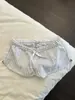Shorts de dormir simples de lunares retro americanos con cordón para mujer, verano holgados adelgazantes versátiles para casa casual para caminar