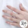 Anillo Minimalista Redondo de Perlas Japonés y Coreano para Mujer, Estilo Europeo y Americano, Geométrico, Estilo Fresco, Ajustable, Anillo de Dedo Índice Transfronterizo de Moda