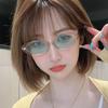 Estilo K de las Gafas de Sol Ovaladas de Estilo Similar de la Celebridad de Internet 2021 Nuevas Gafas de Sol para Mujer Retro Pareja Gafas de Sol Versátiles