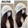 Gorro de Punto de Alta Gama Estilo Coreano con Borde Enrollado para Mujer, Gorro Dulce Holgado de Otoño e Invierno, Para Cabezas Grandes, Gorro que Adelgaza el Rostro, Gorro Cálido