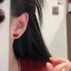 Nuevos Pendientes Retro de Otoño en Rojo Bermellón, Pendientes Versátiles para Mujer, Delicados y Ligeros, Moderno Diseño de Frijol Rojo de Amor