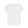 Camiseta Branca Simples de Gola Redonda Manga Curta Feminina Verão 2024 Nova Slim Fit Emagrecedora Camisa Básica de Base Top Elegante