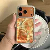 Capa de Celular de Alta Qualidade Preto e Cinza Onda d'Água 18Promax Adequada para Iphone16Pro Epóxi 17Pro/15