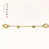 Accesorios de Borlas Chapados en Oro Colgante de Flor de Perla Cadena Colgante Pulsera de Perlas Cadena de Extensión de Doble Anillo Joyería Accesorios Pequeños