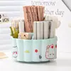 Caja de almacenamiento de portalápices de escritorio gruesa de gran capacidad multifuncional, cubo de lápices para estudiantes, portalápices creativo y lindo con pegatinas