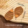 Pendientes de madera más vendidos en Amazon transfronterizos moda europea y americana exagerados geométricos huecos de madera suministro directo de fábrica