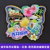 Serie YunnanAtracciones Culturales y Creativas ÚnicasXishuangbannaCiudad TurísticaSouvenirImanes de Refrigerador de Madera