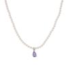 Colar de Pérolas de Cristal Roxo NK-141 Colar Direto da Fábrica Curto Nicho de Alto Nível Luxo Leve Novo Estilo Feminino