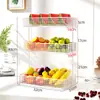 Prato de Frutas Multicamadas Sala de Estar Mesa de Centro Cesta de Frutas Doméstica Bandeja de Exibição de Doces e Salgadinhos Suporte de Armazenamento de Mesa Bandeja de Frutas