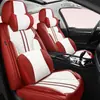 Cojín para Asiento de Coche de Piel Napa Hecho a Medida para Todas las Estaciones, Funda de Asiento de Piel de Cobertura Total para Asiento Individual/Doble, Cojín para Asiento de Coche Completo de Cinco Plazas