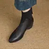 Botines de punto estilo francés, botines sencillos para mujer, nueva colección otoño 2026, botines Martin, botines Chelsea de suela gruesa, botines de cuero para mujer