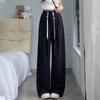 Pantalones de verano para embarazadas, tipo polo, rectos, para después del parto, holgados, adelgazantes, informales, suaves y encerados, con pierna ancha.