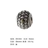 Pulsera de Cuentas Espaciadoras Escama de Dragón de Chiba Cuentas para la Cintura Tres Vueltas Accesorios Wenwan Adornos de Plata Estrella-Luna Yeti Accesorios diy Cuentas de Nicho