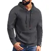 Comércio Exterior Transfronteiriço Estilo Americano Novo Tamanho Europeu Moletom Casual Masculino Jacquard com Capuz Xadrez e Bolsos Grandes